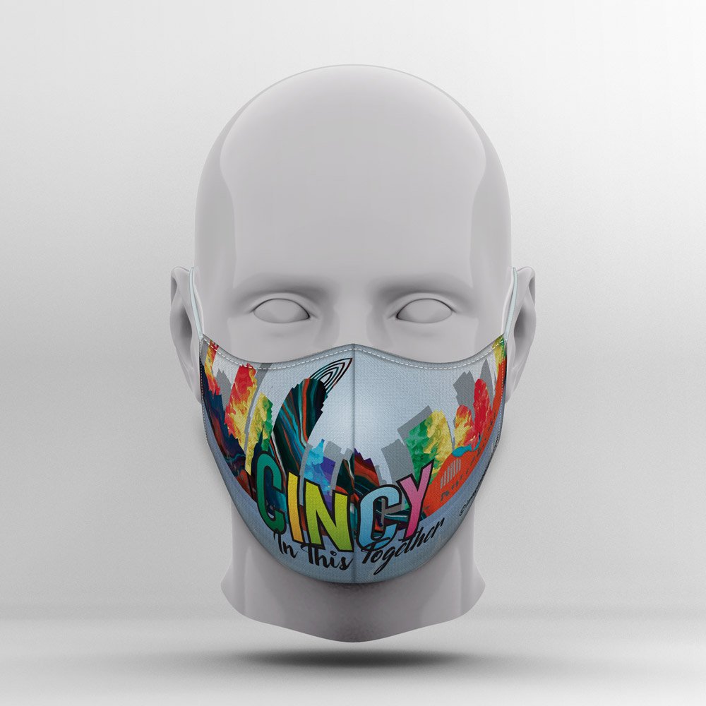 Custom Mask CINCY Skyline Mannequin